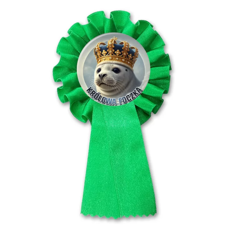 przypinka kotylion Królowa Foczka