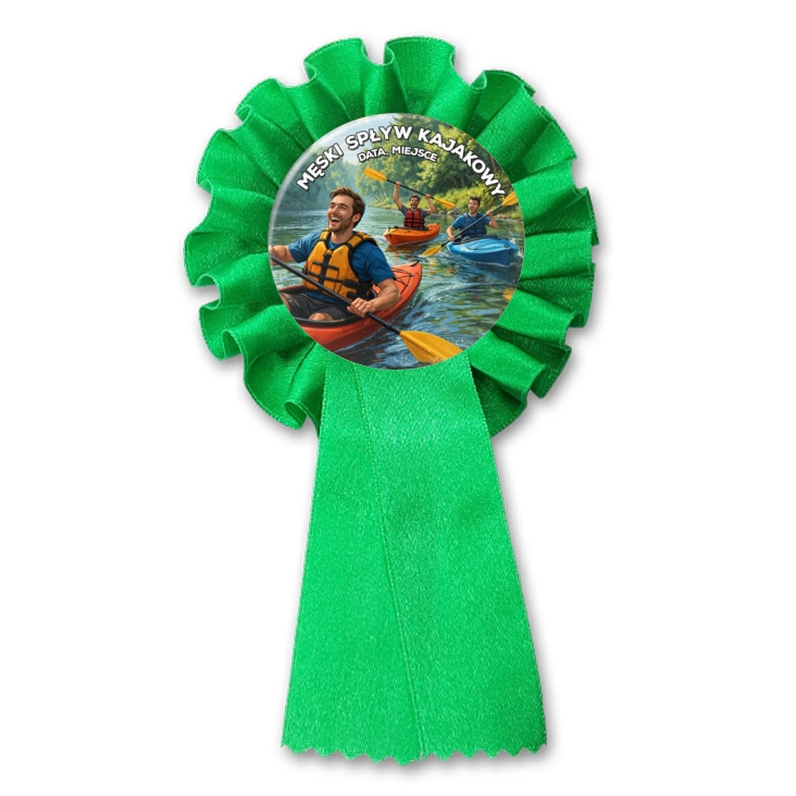 przypinka kotylion Męski spływ kajakowy