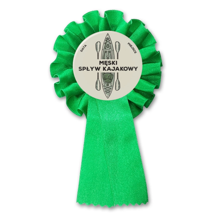przypinka kotylion Męski wypad na spływ kajakowy