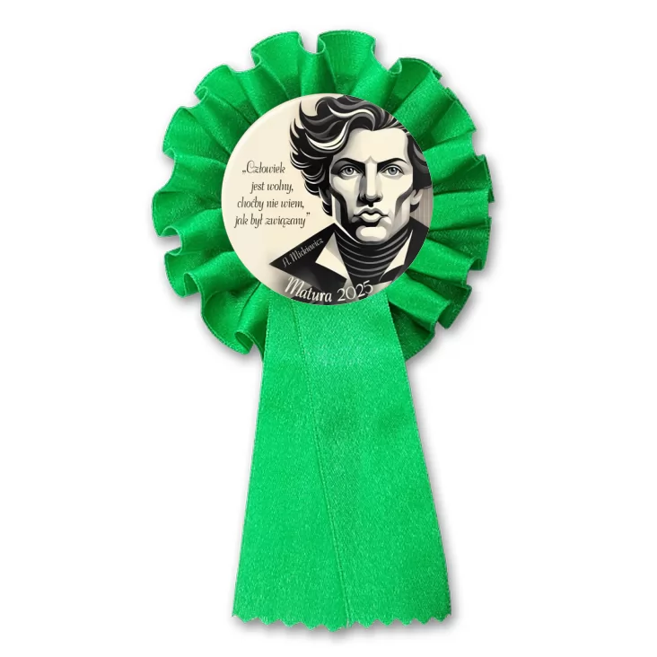 przypinka kotylion Mickiewicz jako sigma male Matura