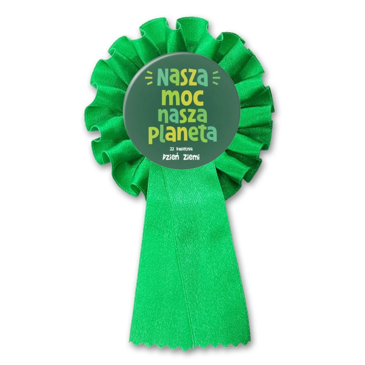przypinka kotylion Nasza moc, nasza planeta