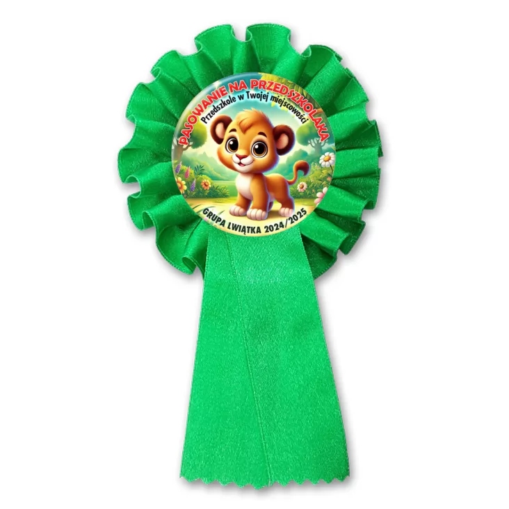 przypinka kotylion Pasowanie na przedszkolaka grupa Lwiątka