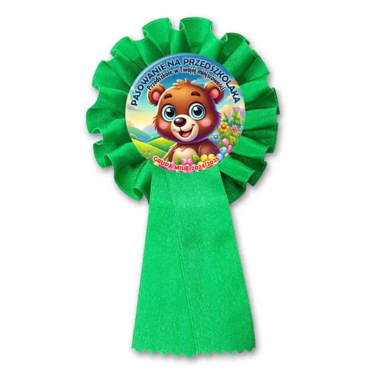 przypinka kotylion Pasowanie na przedszkolaka grupa Misie