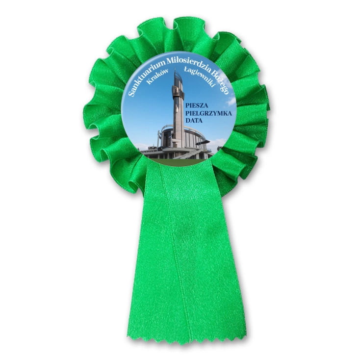przypinka kotylion Pielgrzymka do Sanktuarium Miłosierdzia Bożego w Łagiewnikach