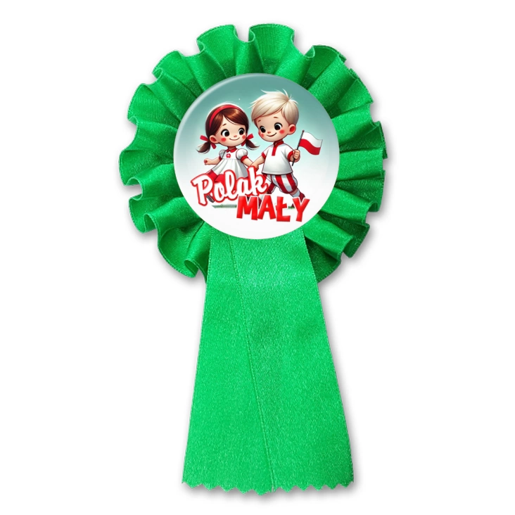 przypinka kotylion Polak Mały chłopiec i dziewczynka