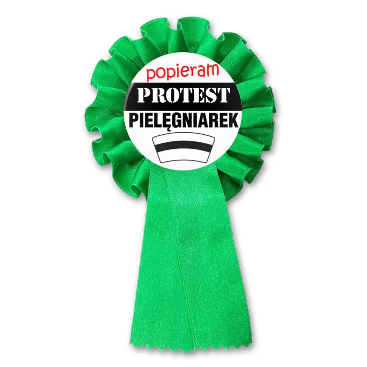 przypinka kotylion Popieram protest pielęgniarek