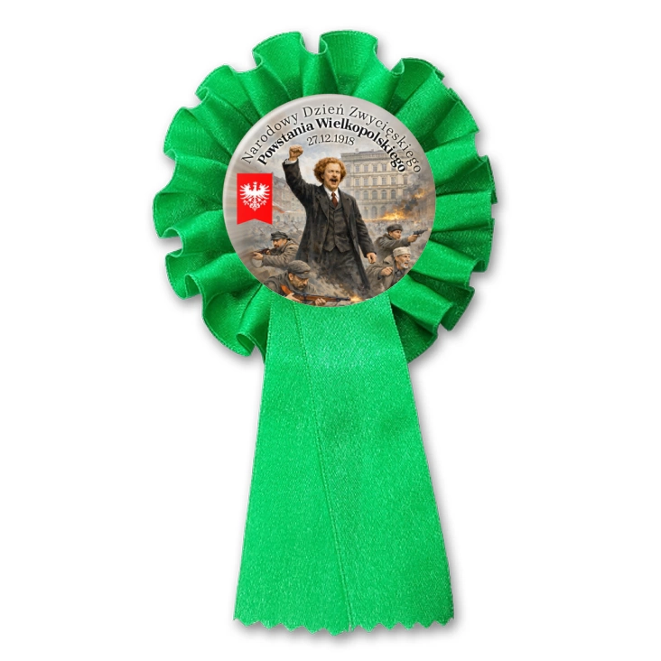 przypinka kotylion Powstanie Wielkopolskie Ignacy Jan Paderewski z powstańcami