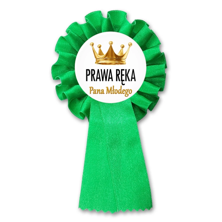 przypinka kotylion Prawa ręka Pana Młodego