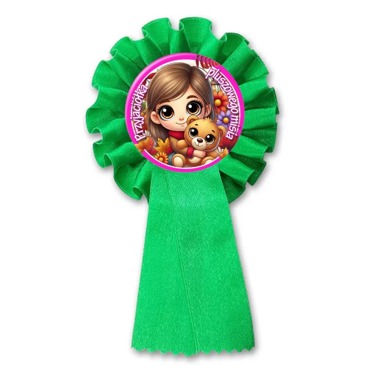 przypinka kotylion Przyjaciółka pluszowego misia