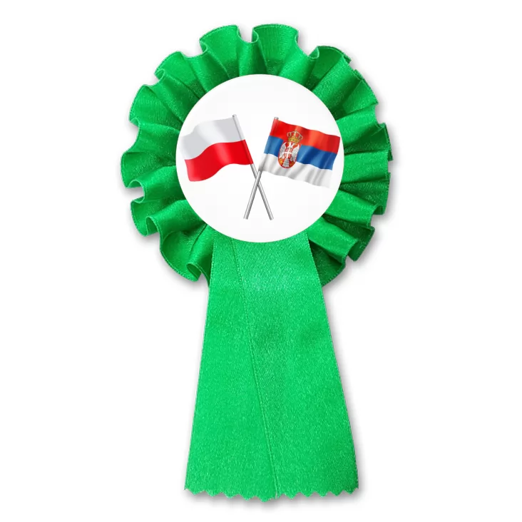 przypinka kotylion Przyjaźń polsko-serbska