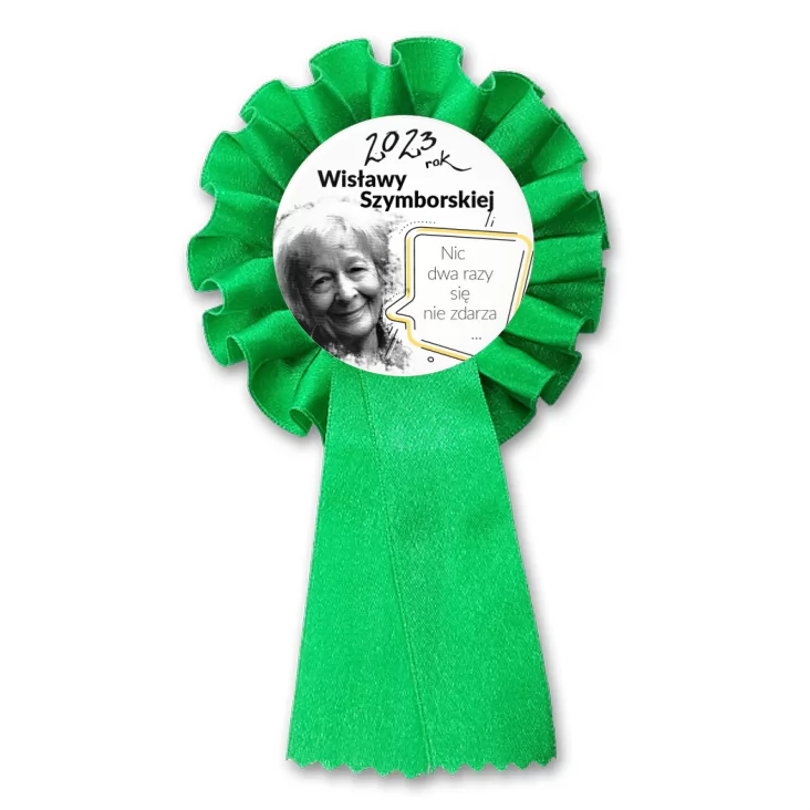 przypinka kotylion 2023 Rok Wisławy Szymborskiej