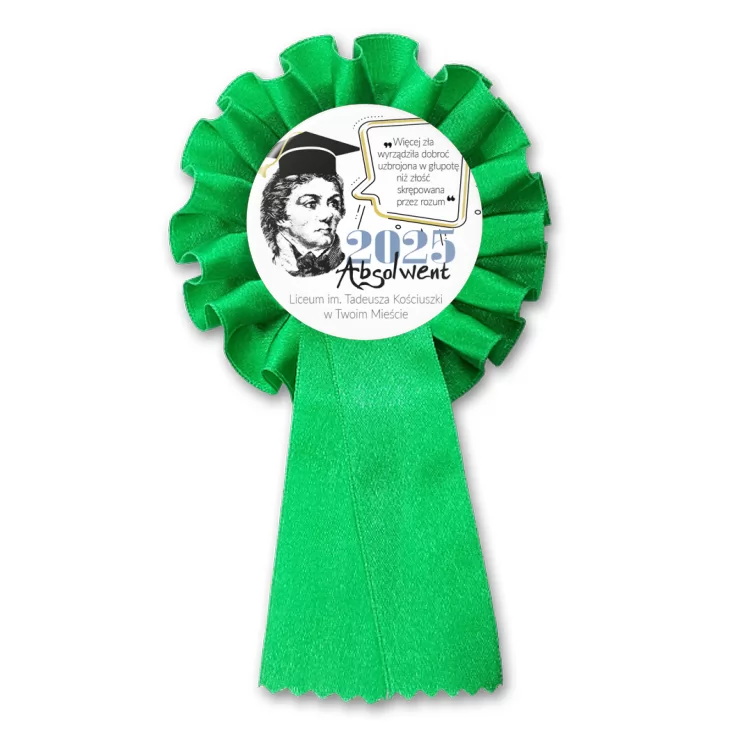przypinka kotylion Absolwent Kościuszko