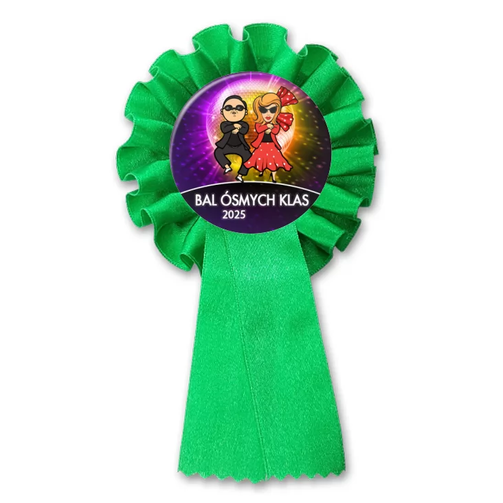 przypinka kotylion Bal Ósmych Klas gangnam style