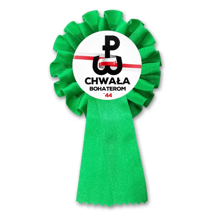 przypinka kotylion Chwała Bohaterom Powstania Warszawskiego