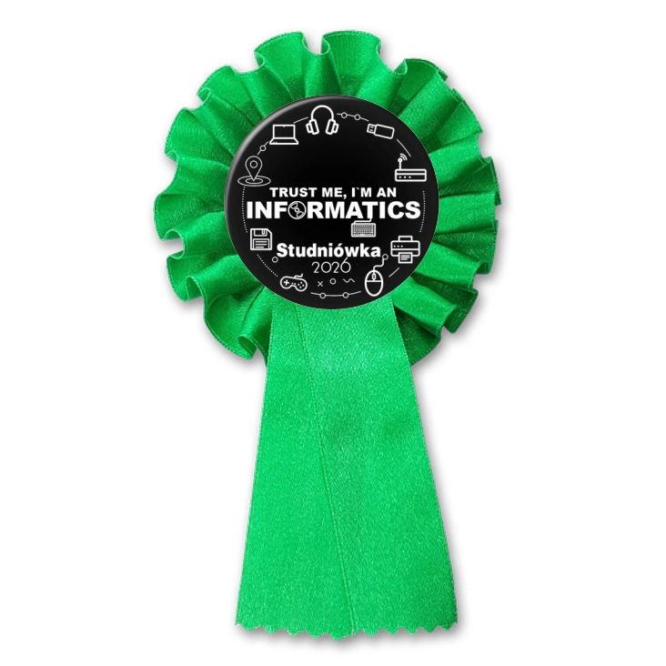 przypinka kotylion Studniówka trust me I am informatics