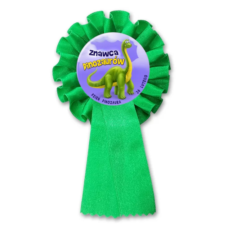 przypinka kotylion Znawca Dinozaurów