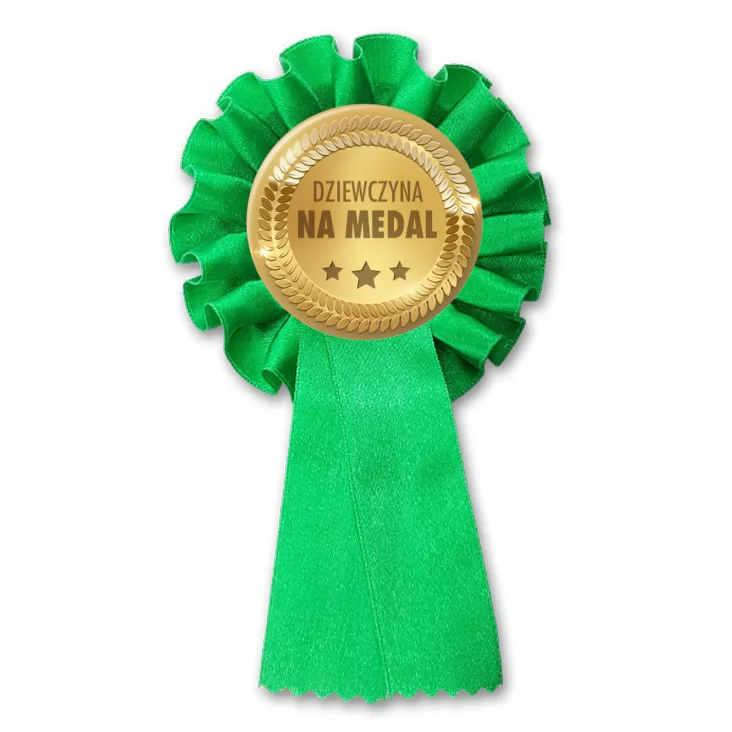 przypinka kotylion Dziewczyna na medal