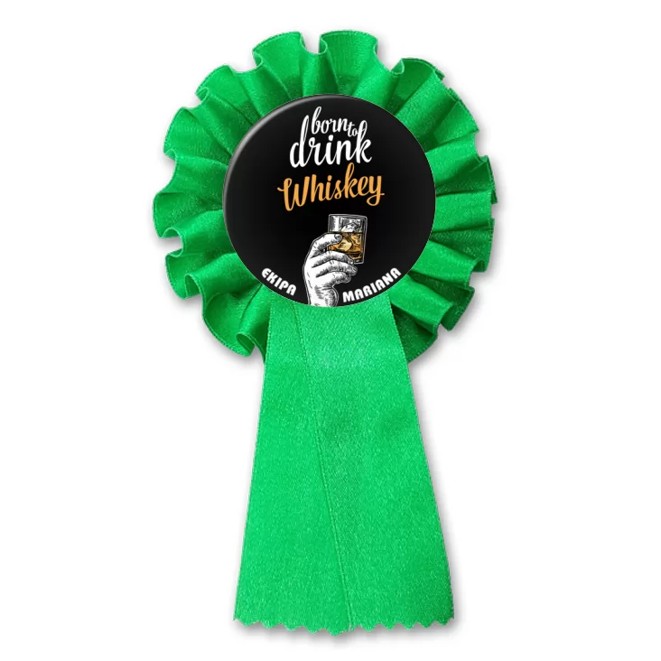 przypinka kotylion Ekipa Mariana Born to drink whiskey