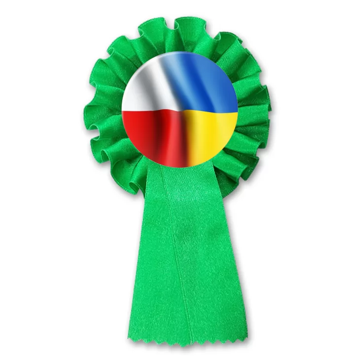 przypinka kotylion Flagi Polska Ukraina