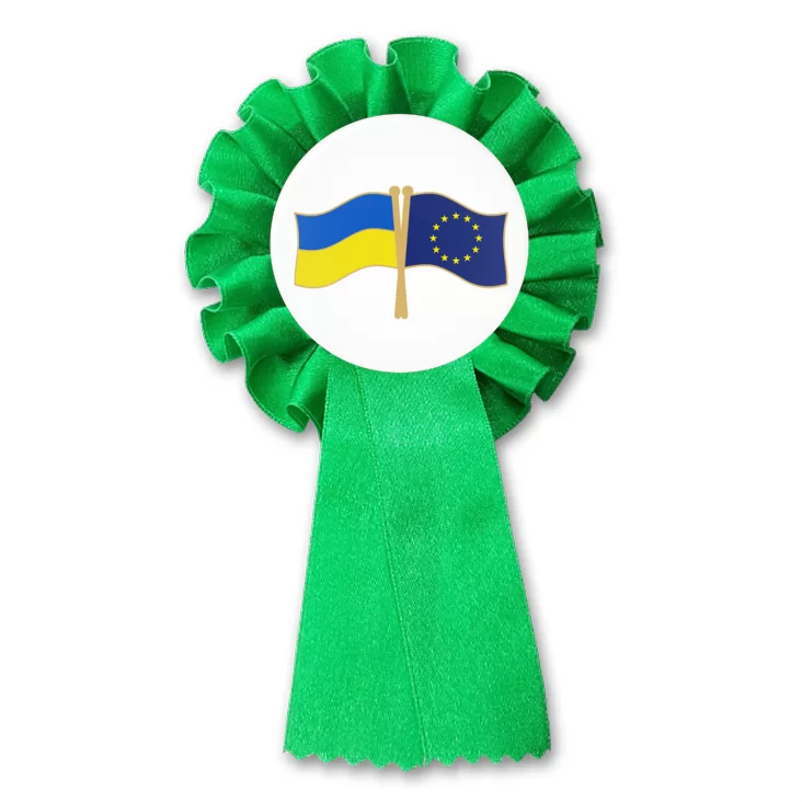 przypinka kotylion Flagi Ukraina Unia Europejska