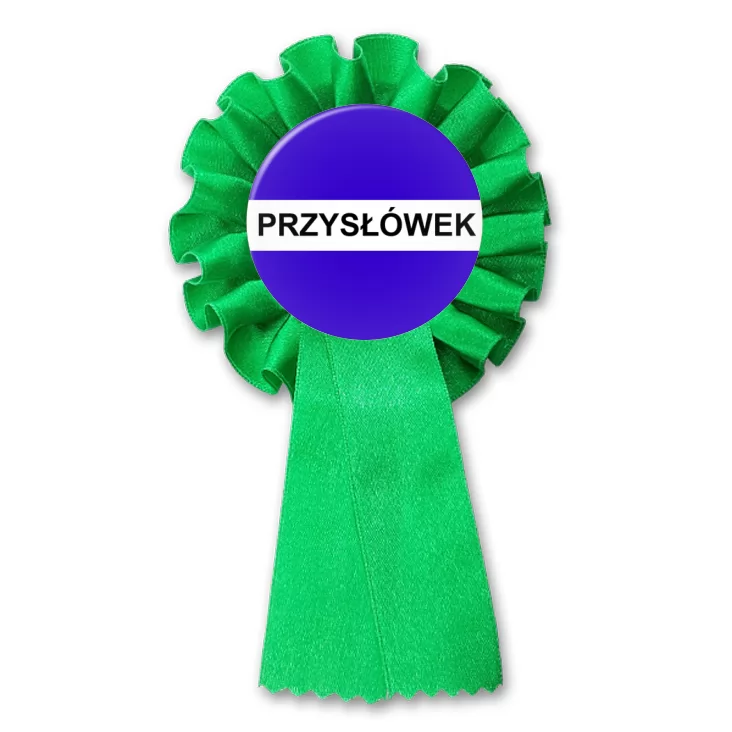 przypinka kotylion Gramatyka przysłówek