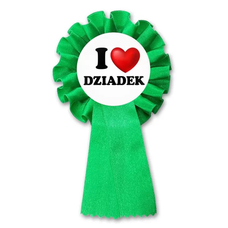 przypinka kotylion I love dziadek
