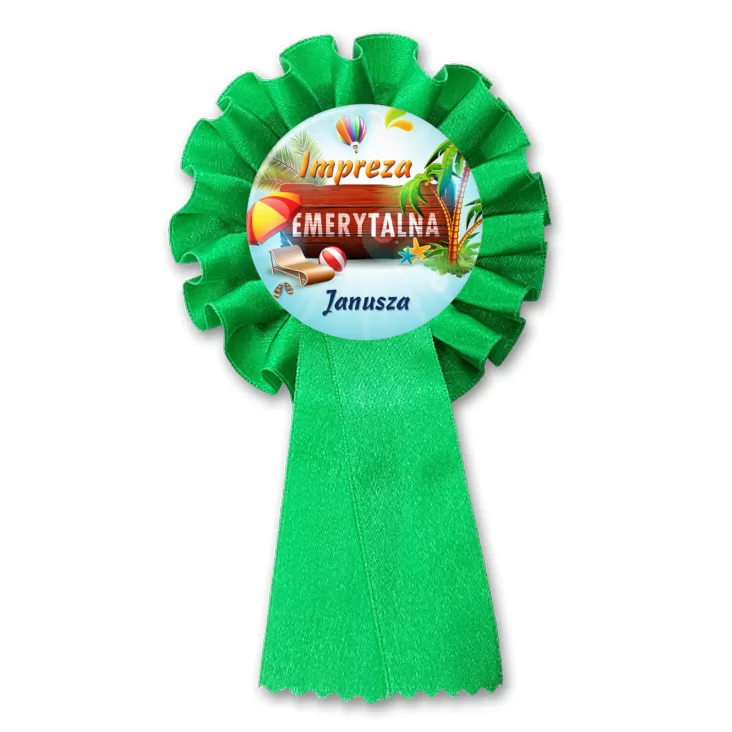 przypinka kotylion Impreza emerytalna