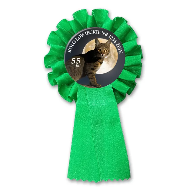 przypinka kotylion Koło Łowieckie Żbik Jubileusz