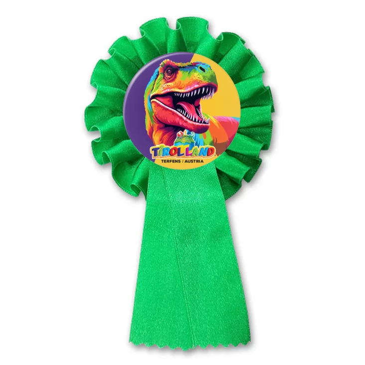 przypinka kotylion Kolorowy tyranozaur Tirolland