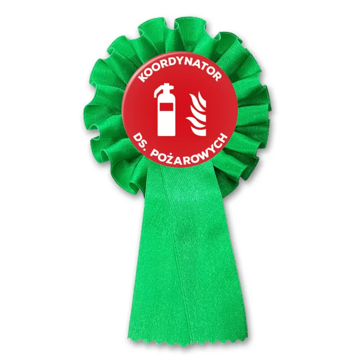 przypinka kotylion Koordynator ds. pożarowych