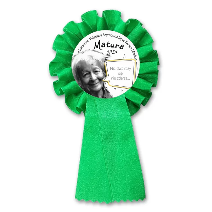 przypinka kotylion Matura Nic dwa razy się nie zdarza