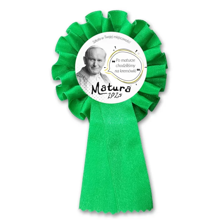 przypinka kotylion Matura z Janem Pawłem II