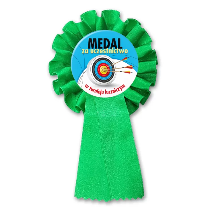 przypinka kotylion Medal za uczestnictwo u turnieju łuczniczym