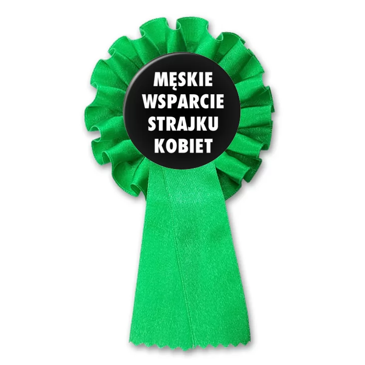 przypinka kotylion Męskie wsparcie strajku kobiet