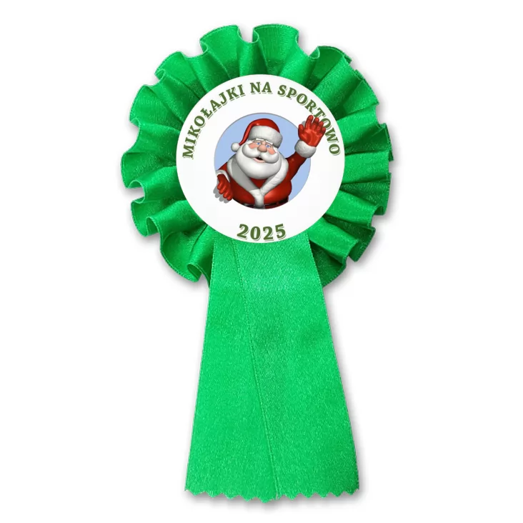 przypinka kotylion Mikołajki na sportowo