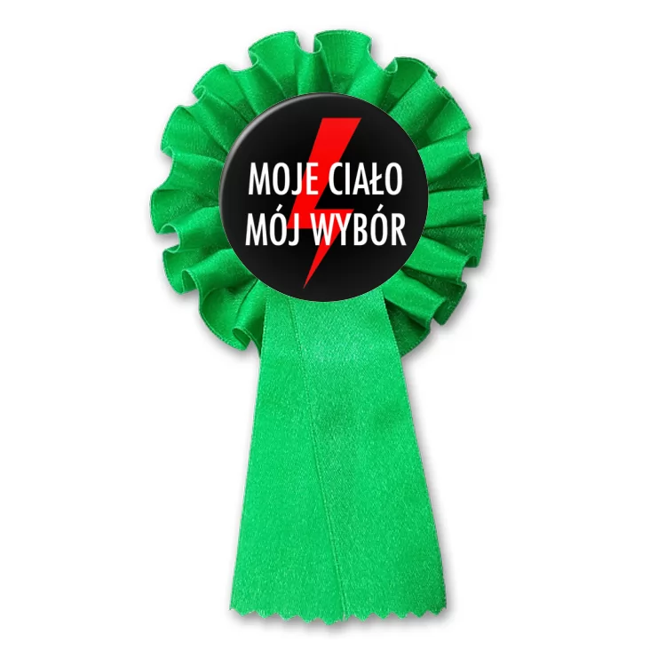 przypinka kotylion Moje ciało mój wybór