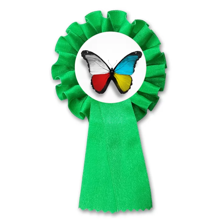 przypinka kotylion Motyl Polska-Ukraina