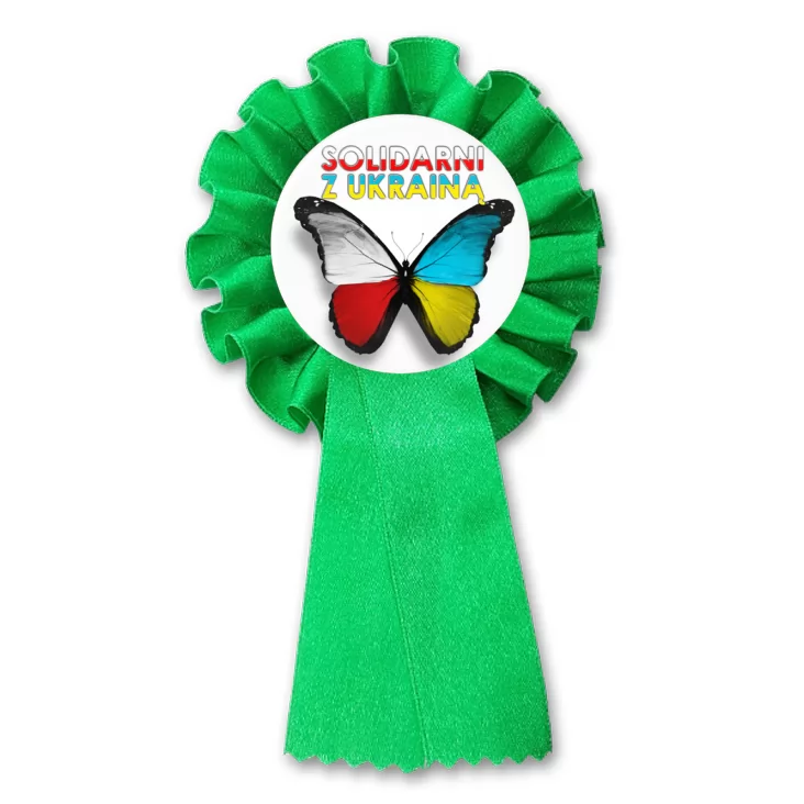 przypinka kotylion Solidarni z Ukrainą