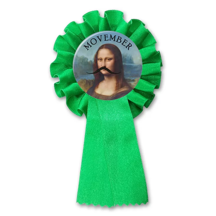 przypinka kotylion Movember Mona Lisa
