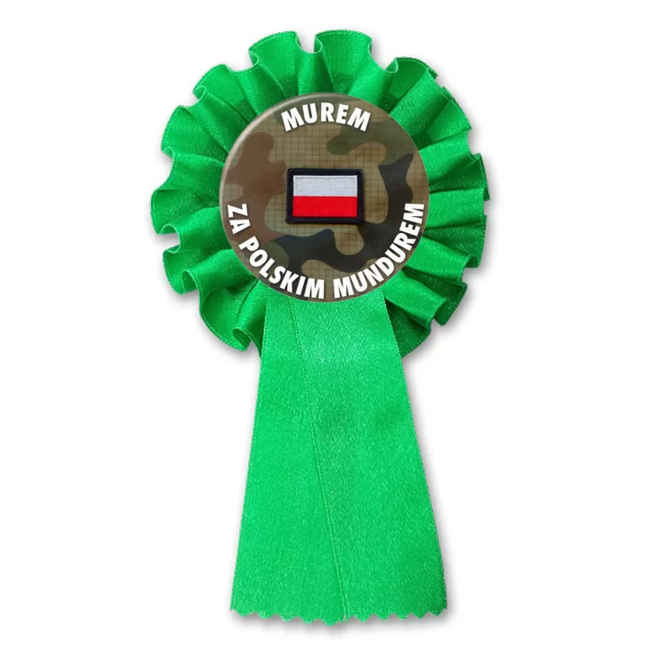 przypinka kotylion Murem za polskim mundurem Moro
