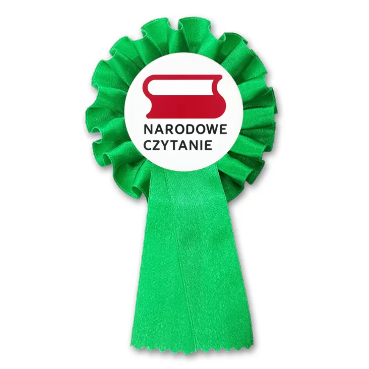 przypinka kotylion Narodowe Czytanie logo