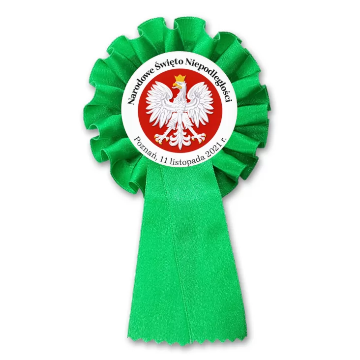 przypinka kotylion Narodowe Święto Niepodległości z godłem