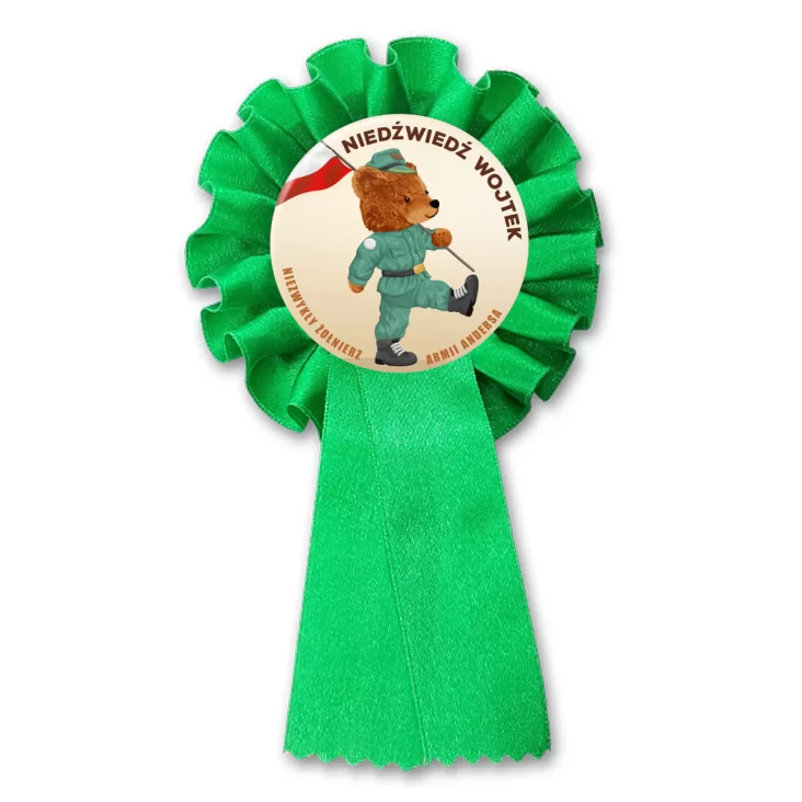 przypinka kotylion Niedźwiedź Wojtek