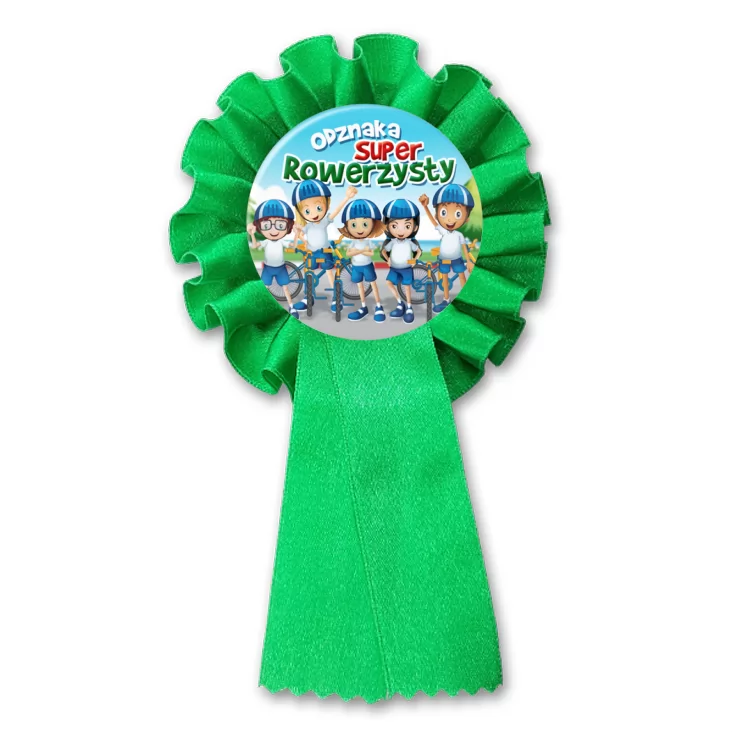przypinka kotylion Odznaka Super Rowerzysty