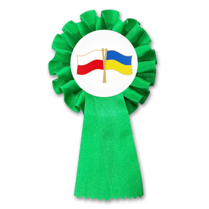 przypinka kotylion Polska-Ukraina flagi