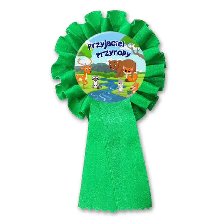 przypinka kotylion Przyjaciel przyrody Dzień Ziemi zwierzęta leśne
