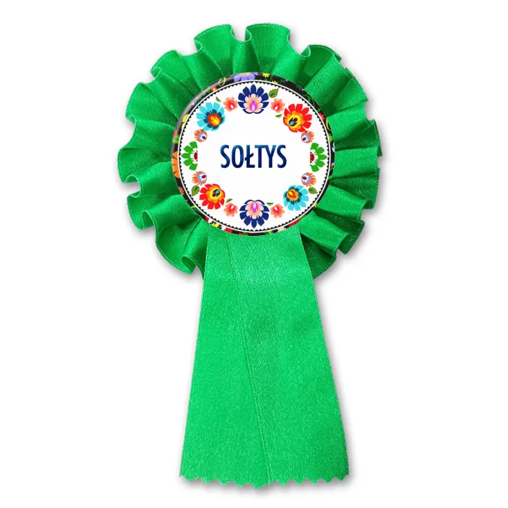 przypinka kotylion Sołtys folk