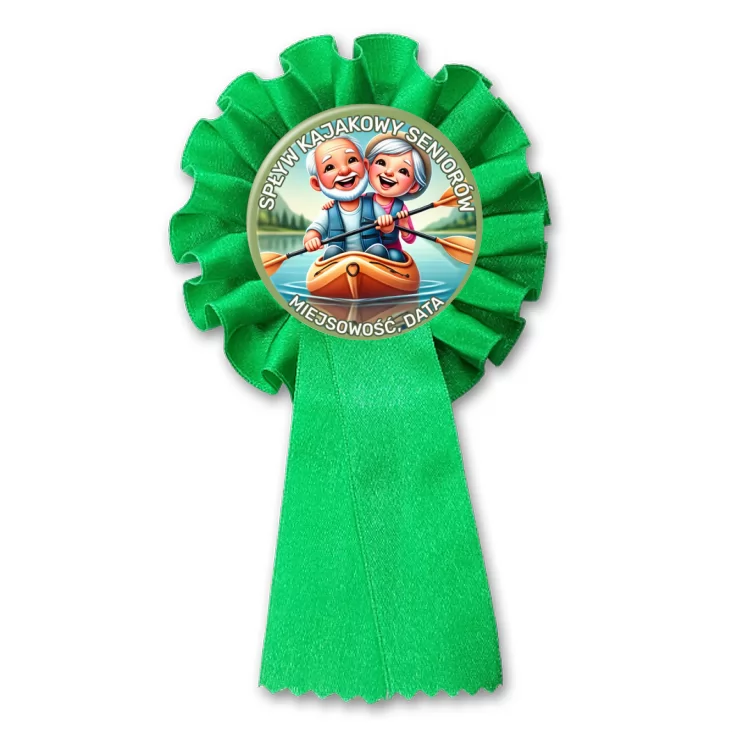 przypinka kotylion Spływ kajakowy seniorów