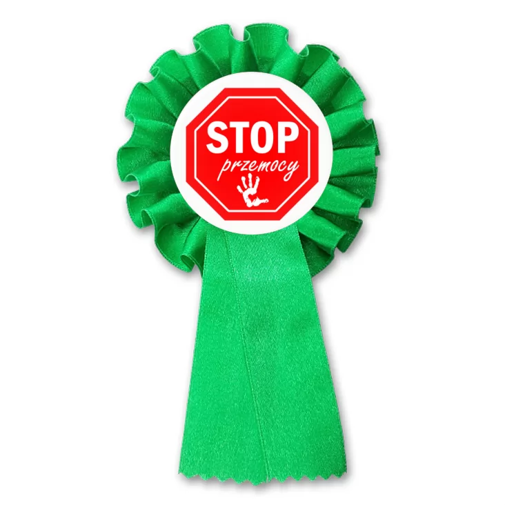 przypinka kotylion Stop przemocy