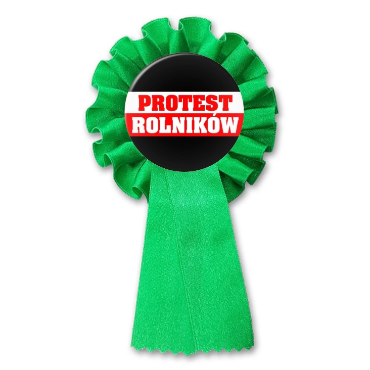 przypinka kotylion Strajk rolników
